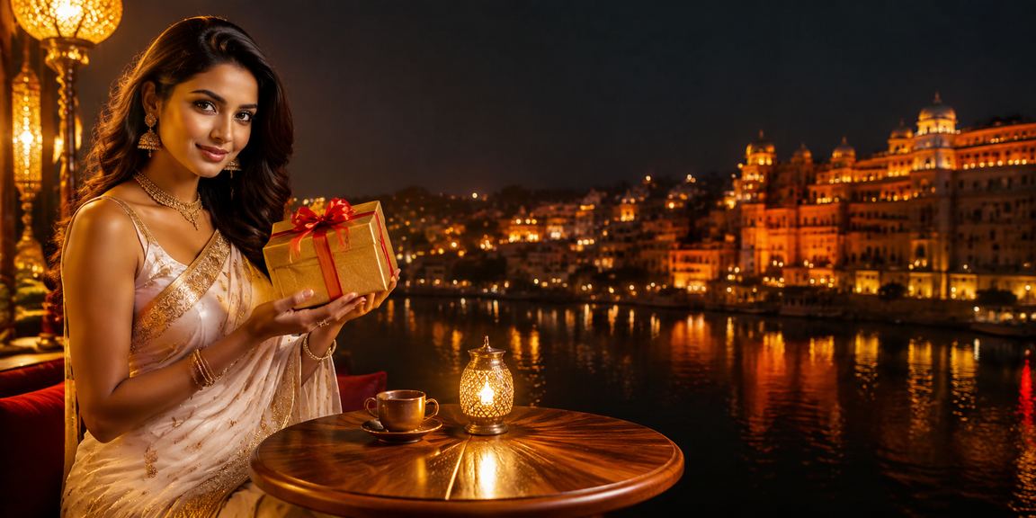 IPL cricket betting promotion visual with players watching game in saree